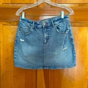 Light Wash Blue Denim Skirt by Garage